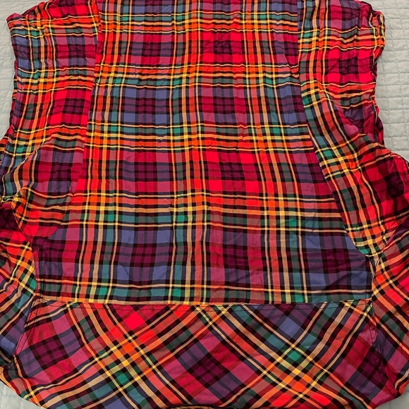 Torrid size 3 plaid rainbow shirt NWT - Picture 10 of 10